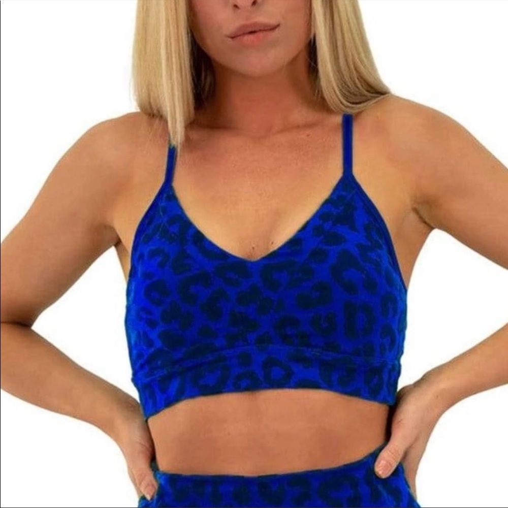 Balance Athletica • blue water panther revive bra sz S - Picture 1 of 7